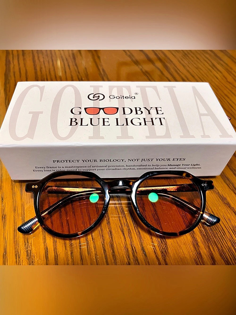 Goiteia Eyewear Blue Light Glasses in Black & Brown like new